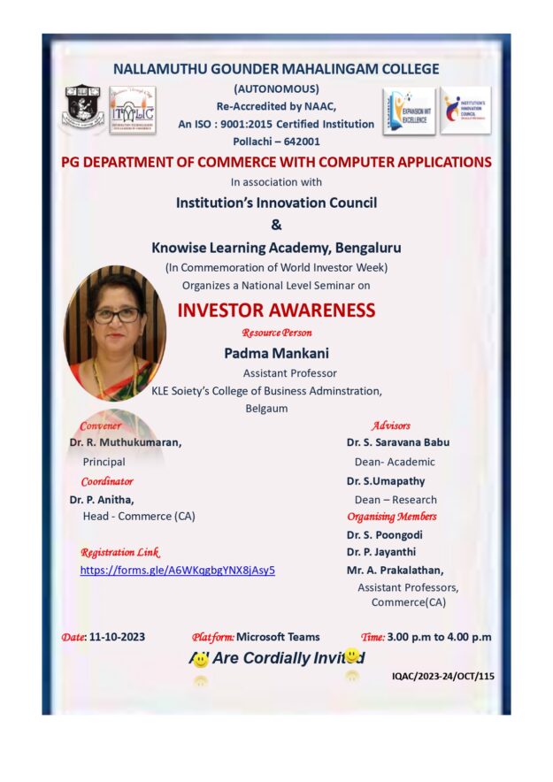 Investor Awareness 11.10.23
