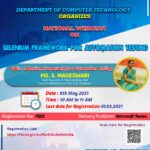 Department of Computer Technology organizes a One Day National Level Webinar on “SELENIUM FRAMEWORK FOR AUTOMATION TESTING” 