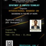 B.Sc., CT – International seminar on Succeeding in the ERA of NCDPS (No Code Development Platform)