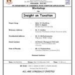 Workshop On Insight on Taxation 2022