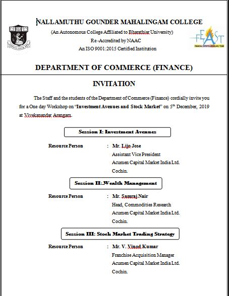 Investment Avenues and Stock Market