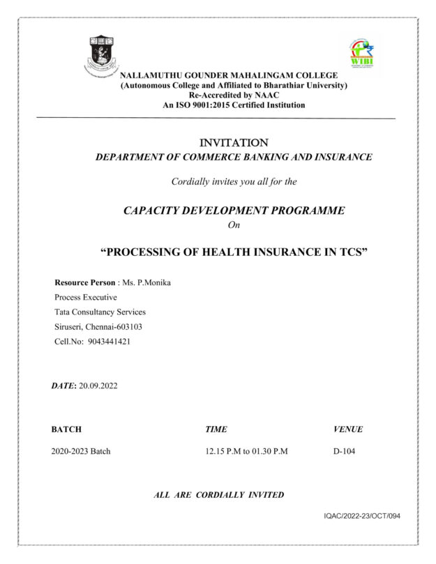 20.09.2022 – Alumni speech invitation- Monika