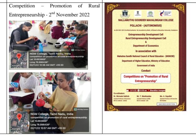 Competitions on promotion of Rural Entrepreneurship Event