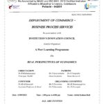 A Peer Learning Programme  On  “REAL PERSPECTIVES OF ECONOMICS”