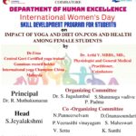 Skill Development Program on “Impact of Yoga and Diet on PCOS and Health among Female Students”