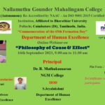 Webinar On “Philosophy of Cause and Effect”