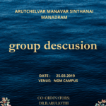 ARUTCHELVAR MANAVAR SINTHANAI MANDRAM/group discussion