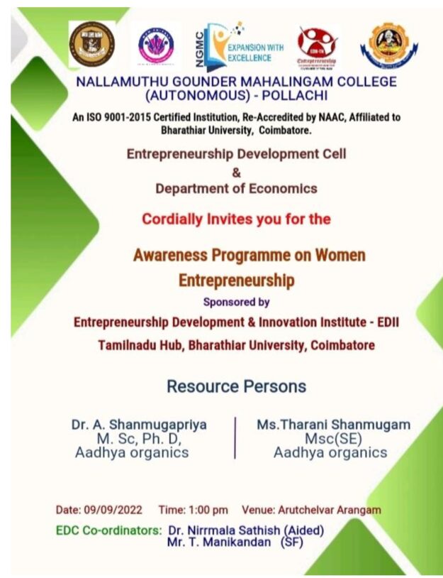 Awareness Programme on Women Entrepreneurship guest lecture