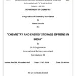 “CHEMISTRY AND ENERGY STORAGE OPTIONS IN INDIA”