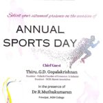 Department of Physical Education-NGM Sports Academy- Sports Day