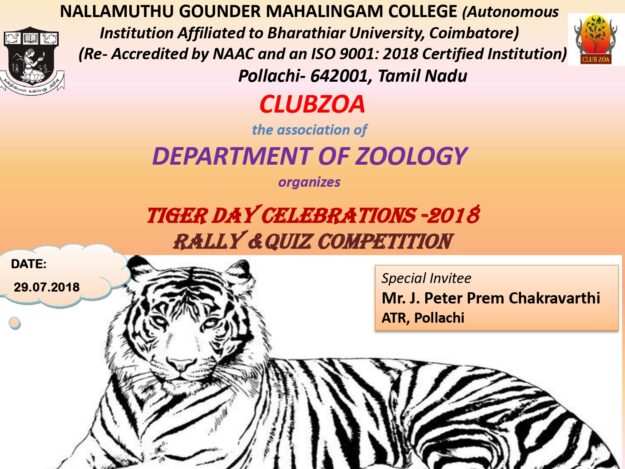 poster tiger day quiz celebration invitation 2018