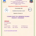 : ” Session on Learn Start up & Minimum viable product/Business